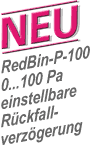 NEU: Binärer Differenzdruckschalter RedBin-P-100 mit einstellbarer Rückfallverzögerung, für Feindruck von 0-100 Pa